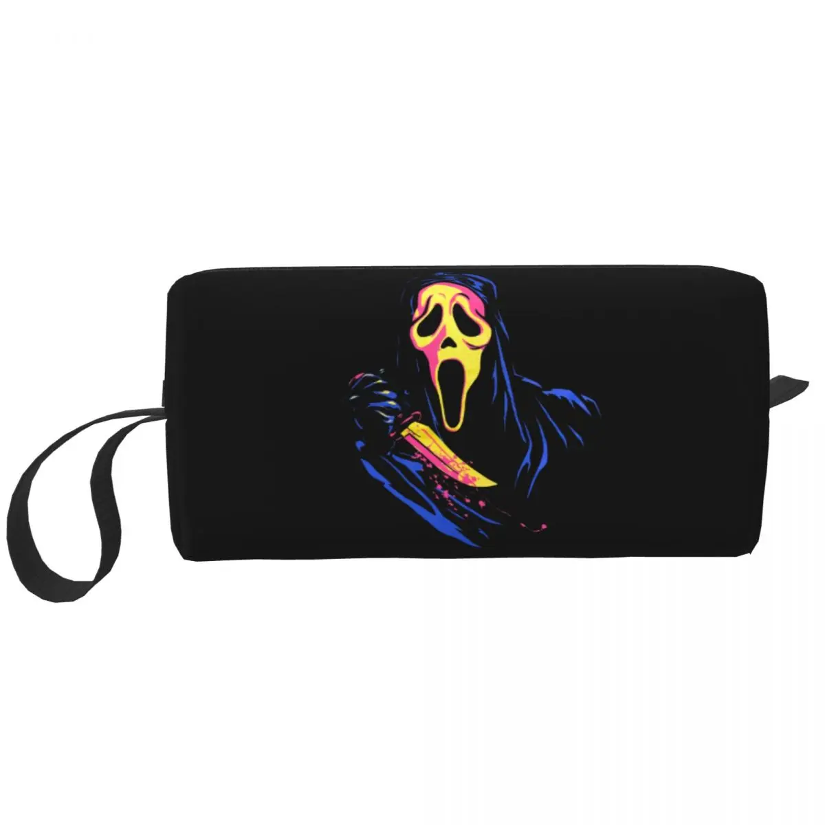 

Kawaii The Scream Killer Travel Toiletry Bag for Women Halloween Ghost Movie Cosmetic Makeup Organizer Beauty Storage Dopp Kit