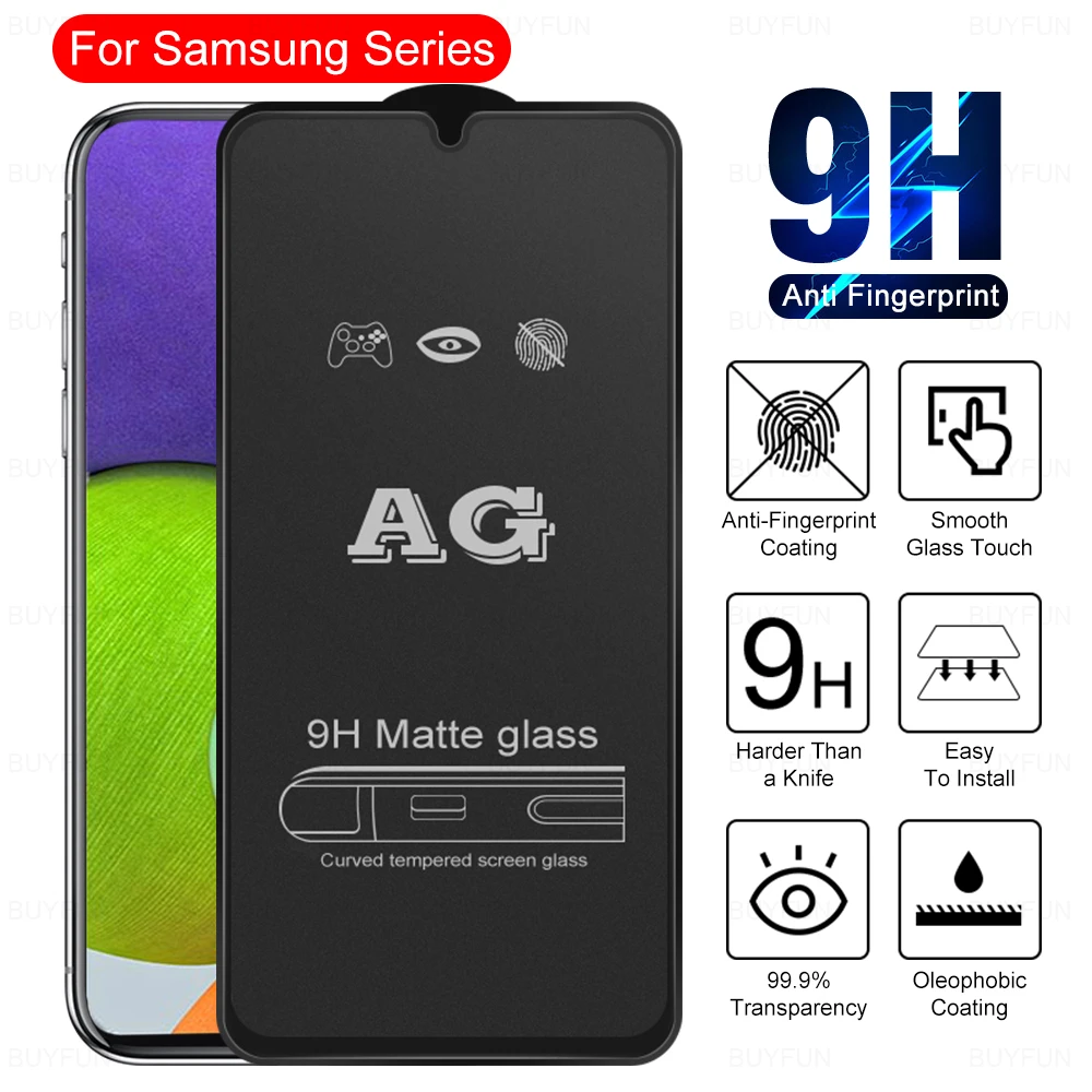 

1 шт. матовое закаленное переднее стекло для Samsung A22 A23 защита для экрана полное покрытие для Samsung A21 A20S стекло для экрана с защитой от пальцев