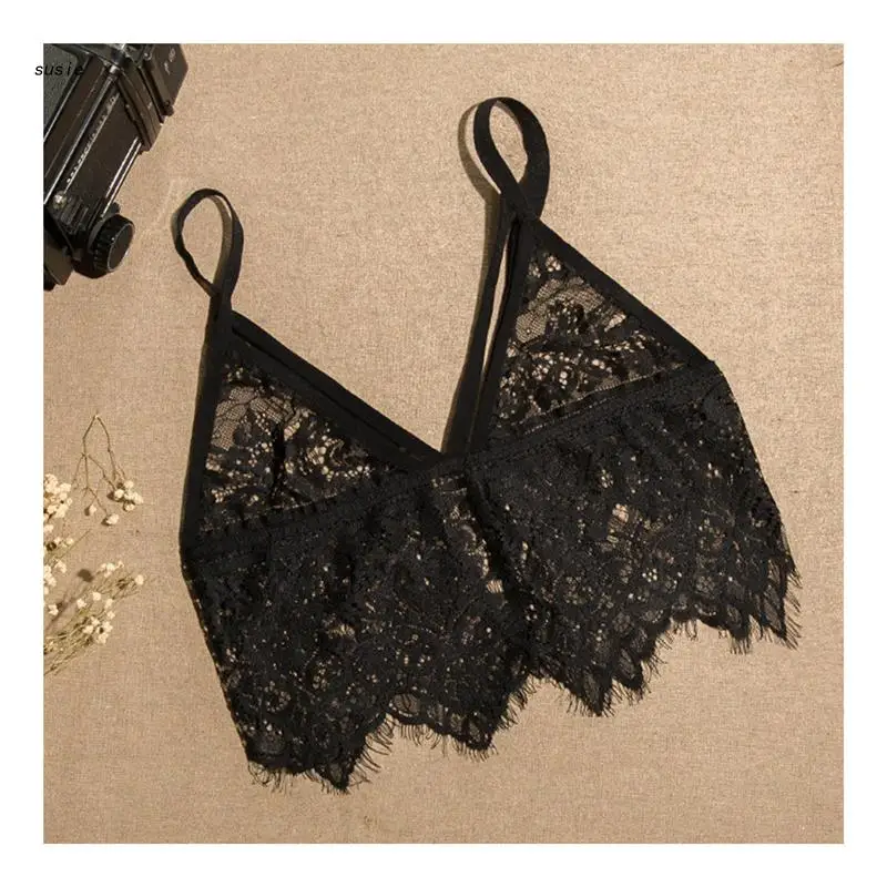 

X7YA Sexy Women Summer Tops Spaghetti Strap Ladies Camisole Lace Bralette Clubwear