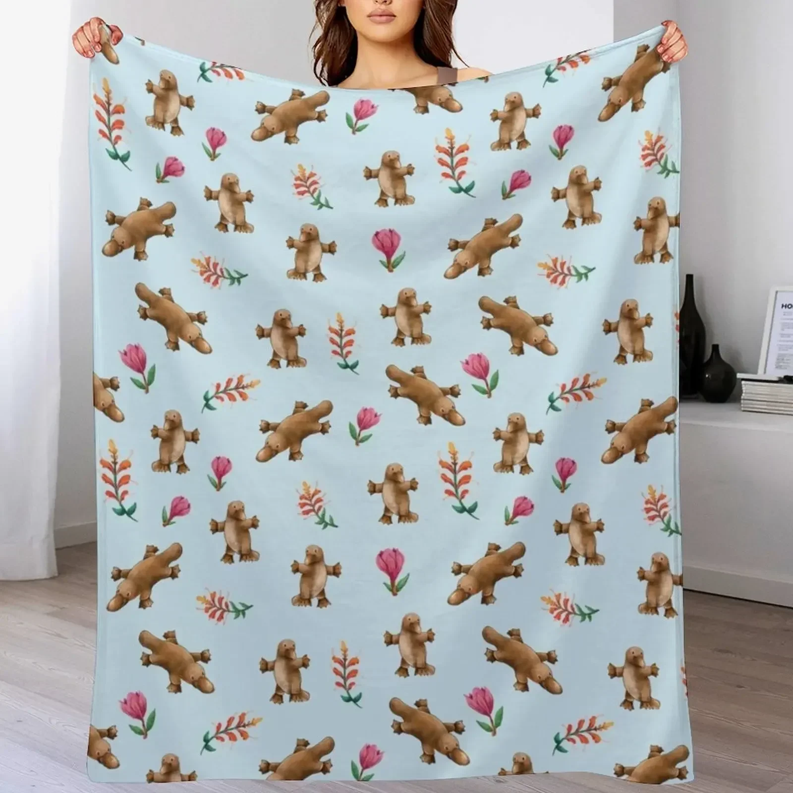 Синее австралийское одеяло с рисунком Platypus спальный мешок тяжелые одеяла