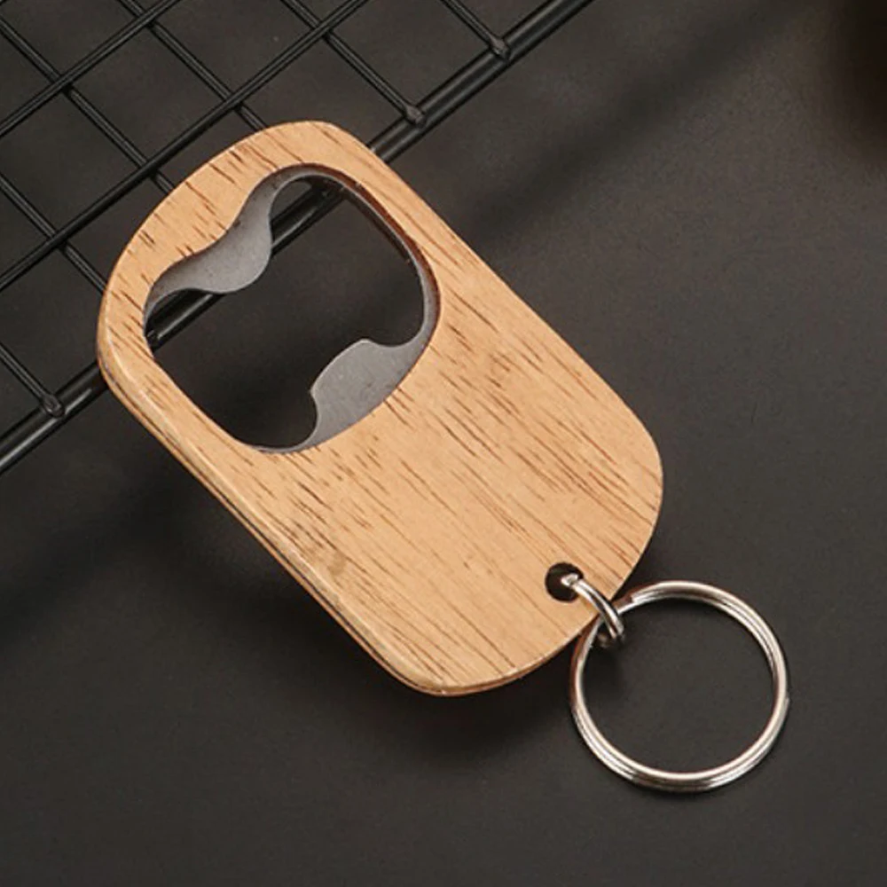 Новинка открывалка для бутылок деревянная сделай сам с кольцом ключей ручка