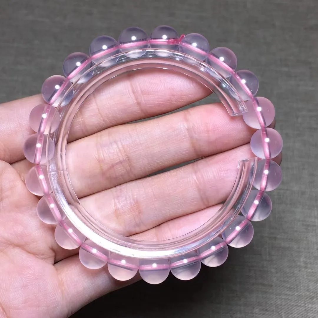 

Браслет из натурального розового кварца, 8 мм