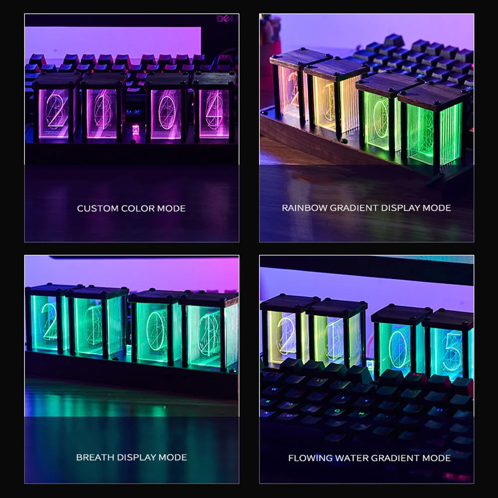 Светящиеся часы-трубки настольные светодиодсветодиодный электронные цифровые