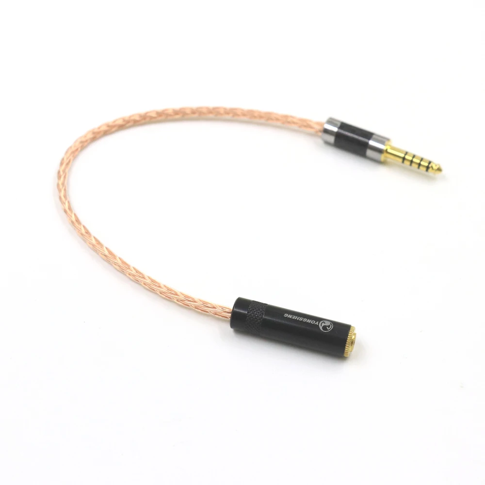 

New 4.4mm Male to 3.5mm Female Stereo Audio Adapter Conversion Cable Earphone 8 Core Single Crystal Copper Audio Cable