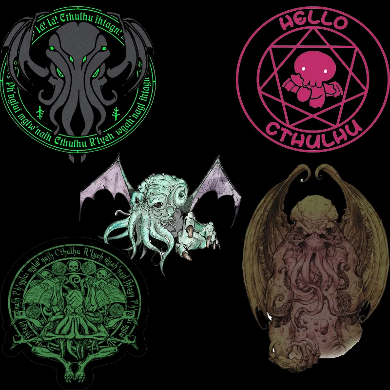 

Cthulhu Women Heat Transfer for Clothes Patches Black Sticker Diy Iron On Parches Iron On Transfers for Clothing Custom