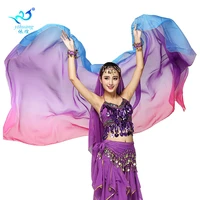 belly dance super light silk scarf 2022 new large gradient yarn dance practice throwing scarf