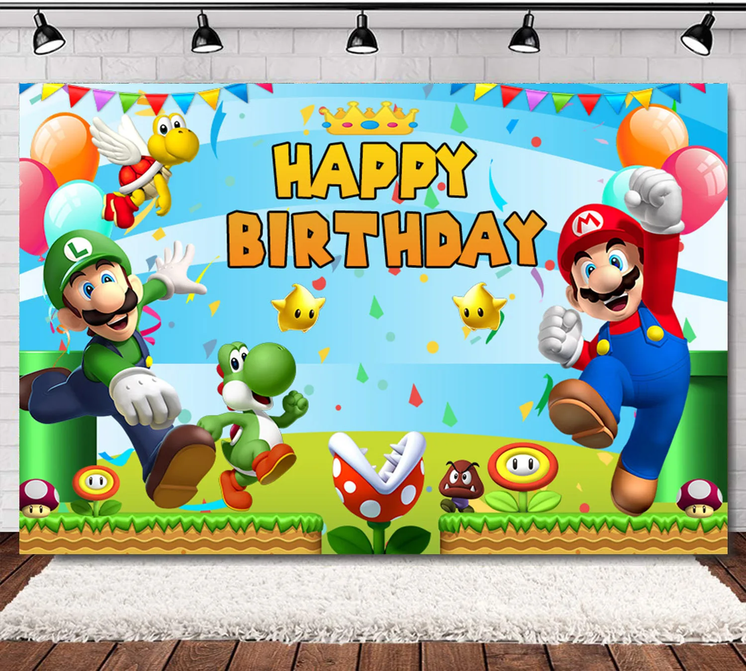 Тема Супер Марио Луиджи принадлежности для дня рождения набор посуды салфетки