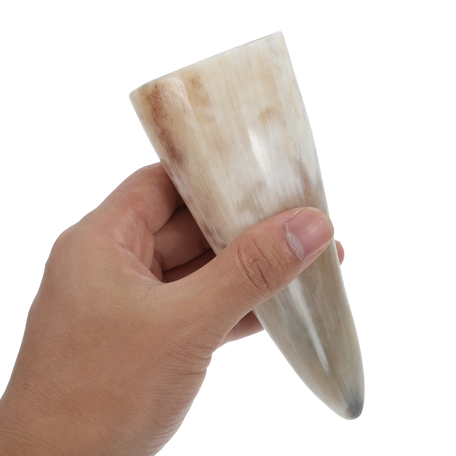 Стеклянная пивная чашка с рогом кружка для питья ручной работы декоративная