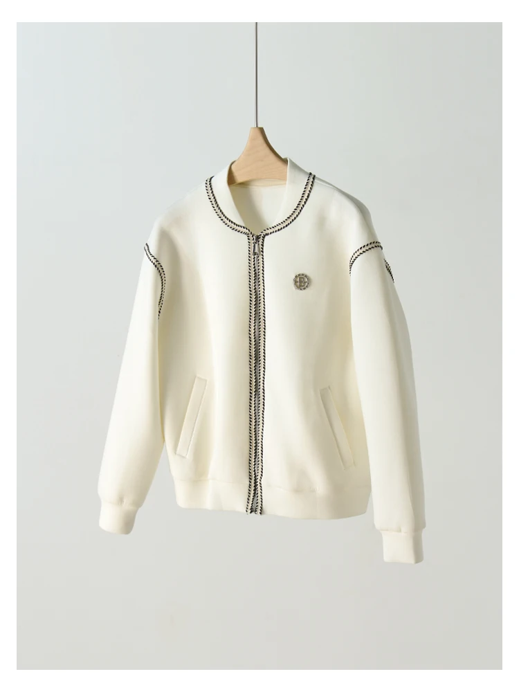 Женская простроченная тканая полосатая дышащая Модальная куртка Wxza002