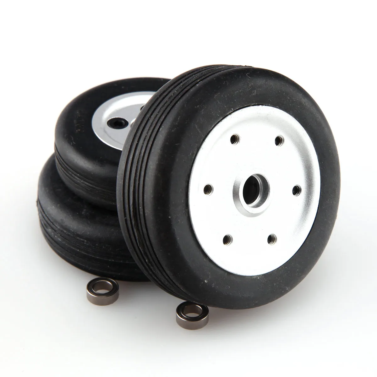 

1Pc Rubber Wheel Aluminum Hub Diameter 40mm 45mm 50mm 55mm 60mm For Electric Retract Landing Turbojet Airplane