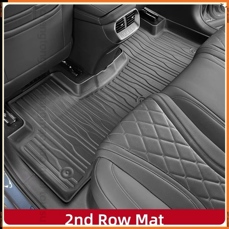 Фото Для Geely Galaxy EX5 E5 2024 2025: Всепогодные 3D-коврики TPE для салона и багажника, черные (для леворульных и праворульных авто) №5