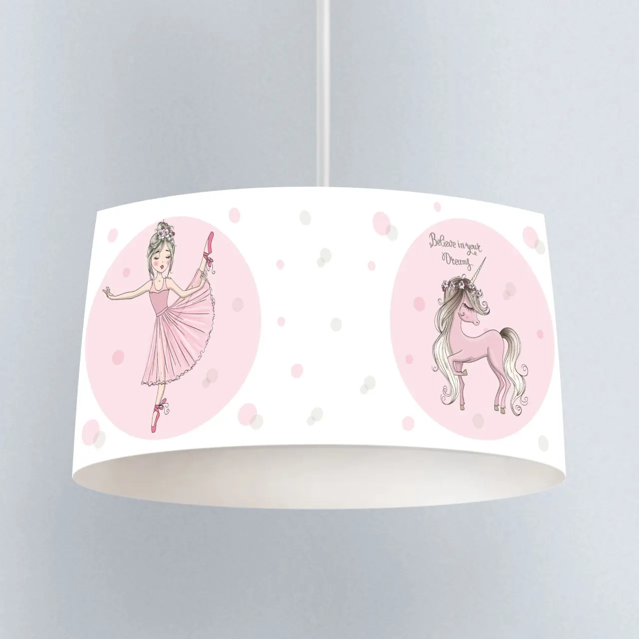 

Cute Cartoon 3D Print Baby Kids Room Born Model Pvc Fabric Cover Ceiling Drum Shape Round Modern Chandelier Decorative Led nordi