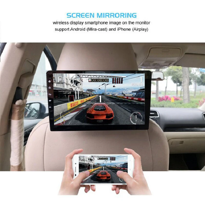 

Мониторы на подголовник автомобиля, 10,1 дюйма, Android, Bluetooth, Wi-Fi