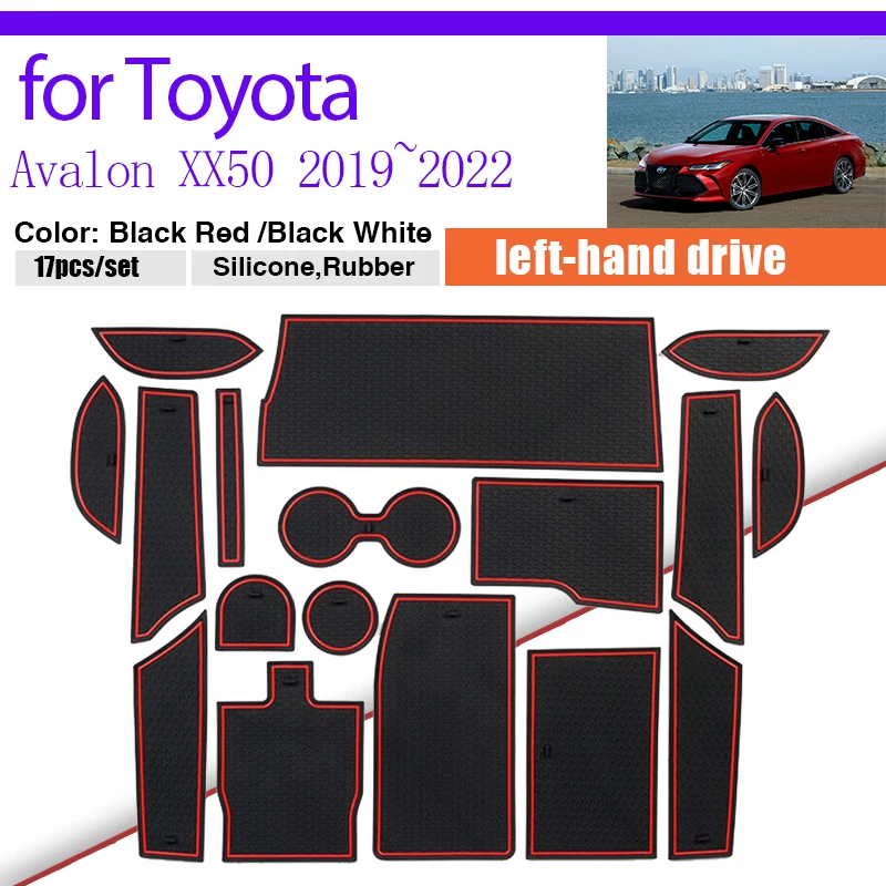 

Door Groove Dust-proof Pad for Toyota Avalon Limited GSX50 XX50 2019~2022 Rubber Mat Cup Storage Gate Slot Inner Sticker Auto
