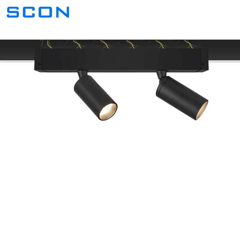 

SCON дизайн интерьера студия магазин одежды стремился после 350 ° вращающийся магнитный канал пятно светильник приспособление трек освещение серии