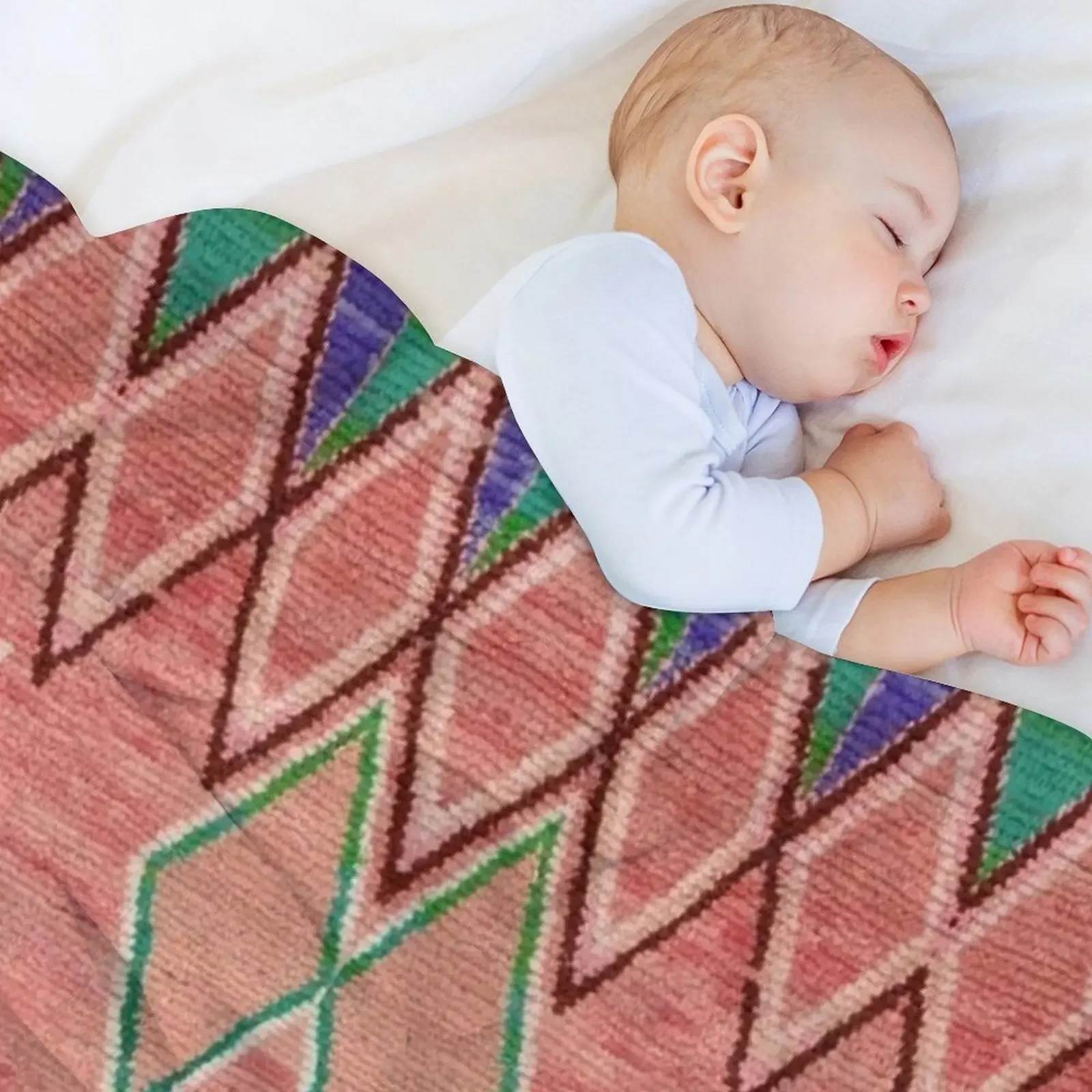 Традиционный винтажный марокканский Берберский ковер дизайнерское одеяло