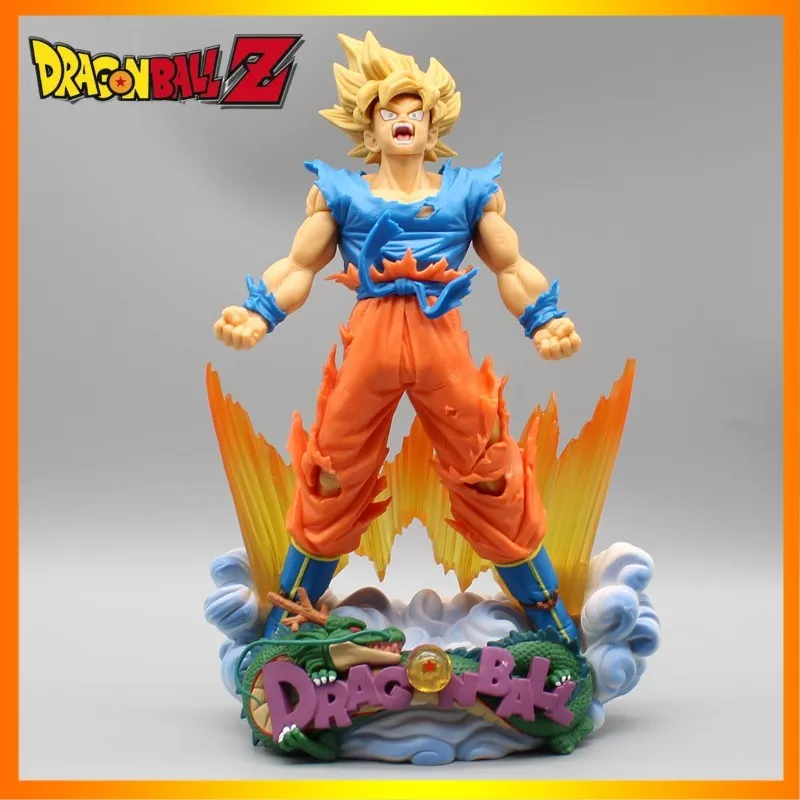 

Dragon Ball Z 23cm Son Goku Super Saiyan Battle Damage Explosion Gk Pvc Action Figurines Collection Model Statue Toy Kids Gifts