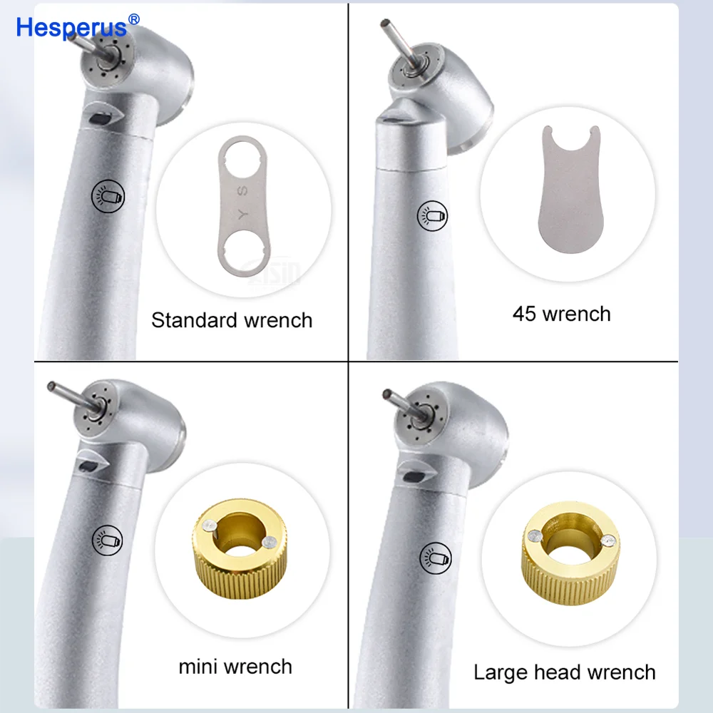 Den tal Torque mini 45-градусный Высокоскоростной оптоволоконный светодиодный турбинный