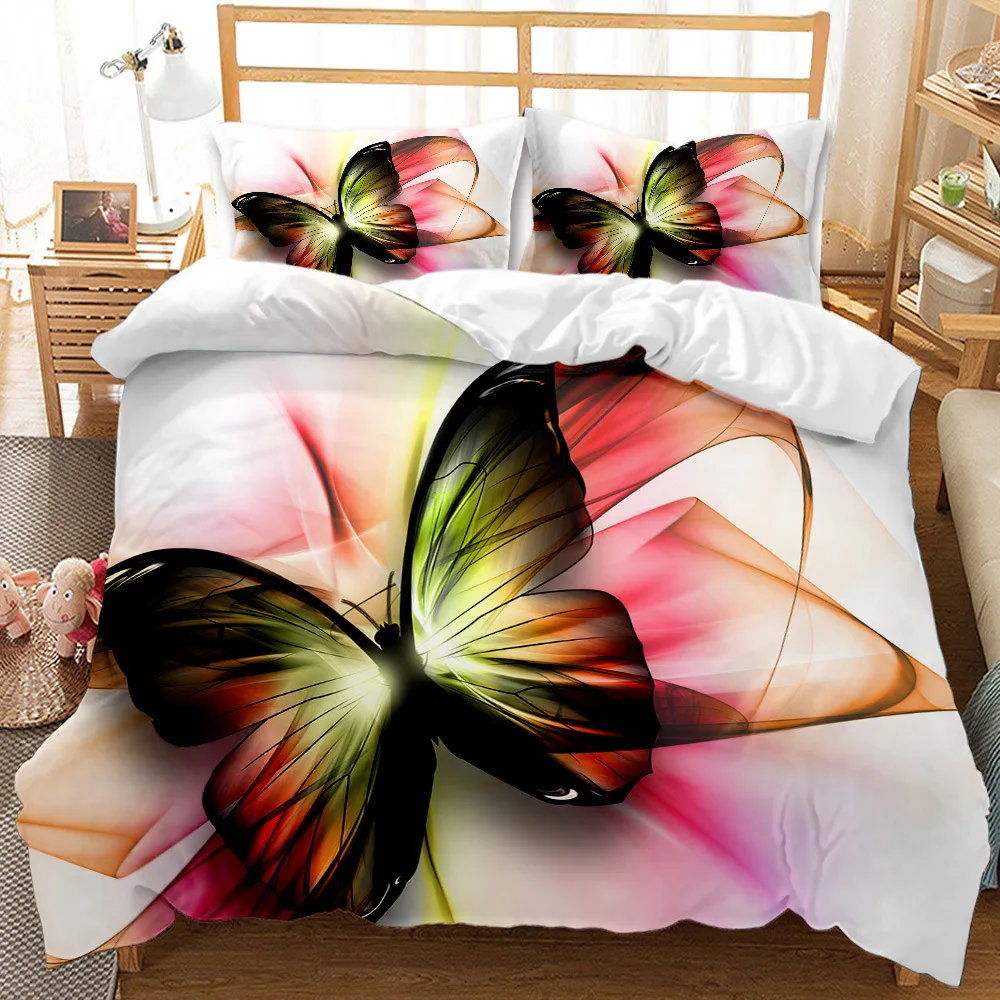 

3D Print Comforter Bedding Set Beautiful Queen Twin Single Size Duvet Cover Set Pillowcase Luxury Gifts Animal Butterfly Fantasy