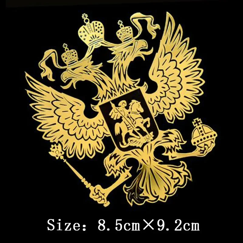 1 шт., национальная эмблема Российской Федерации, герб России, никель-орел, металлические наклейки, наклейка, украшение автомобиля, наклейка
