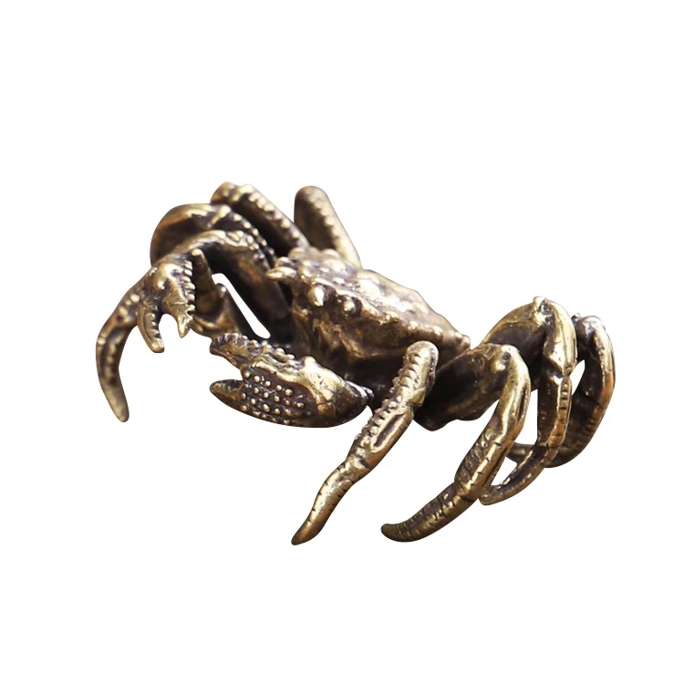 

Pocket copper sculpture lucky little crabs and small place solid copper river crab hangs antique bronze sculptures antique