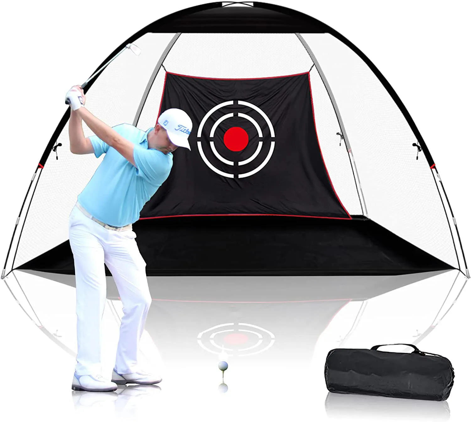 Kapler Golf Net Cage Practice Pitching Indoor Outdoor Golf Swing Training Net Lightweight Premium Durable Polyester Oxford Cloth