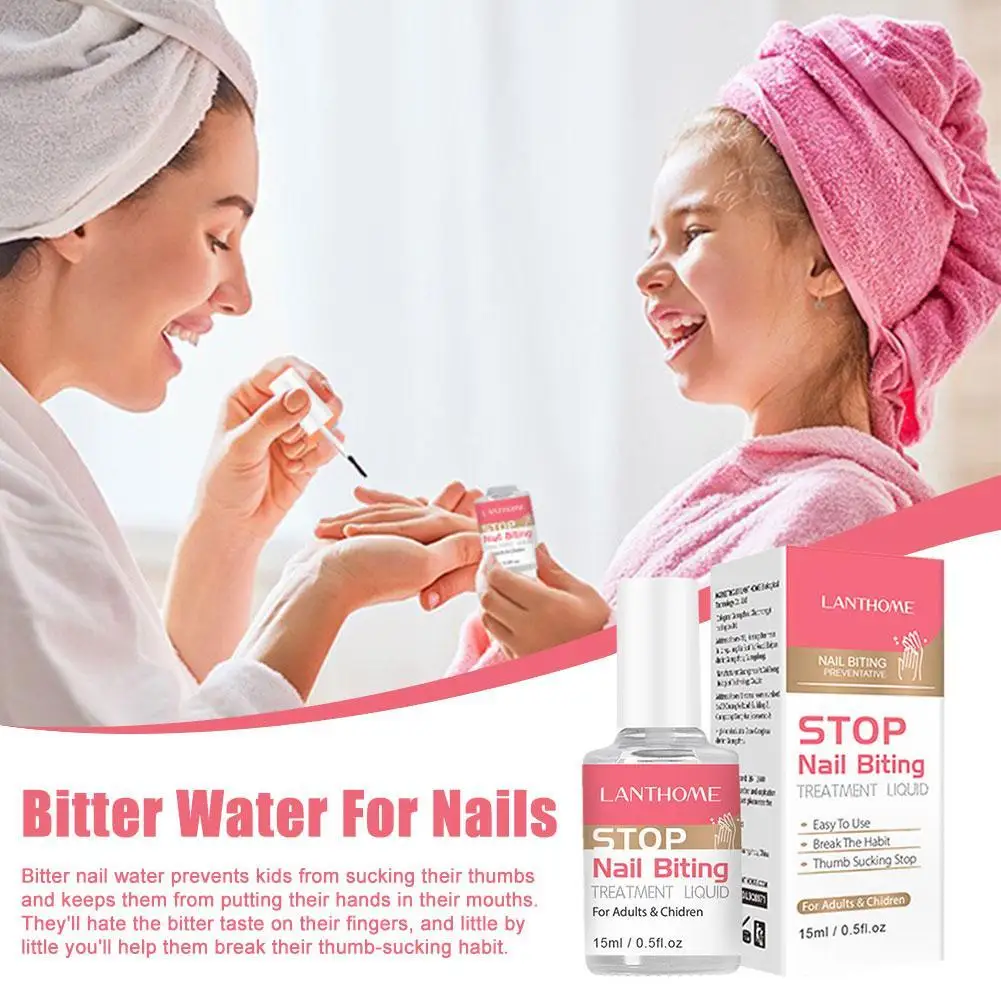 

15ml Stop Nail Biting Treatment Nail Polish Bitter Cuticle For Child Adult Non-Toxic Healthy Oil Stop Sucking Thumb