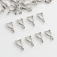 crystal pendant clasp connectors rope chain seeds buckle necklace wholesale silver 10pcs diy jewelry accessories free shipping