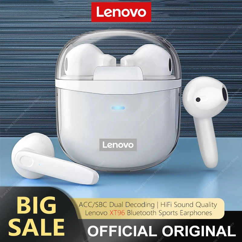 

Оригинальные наушники Lenovo XT96 Bluetooth 5,1 с микрофоном беспроводные наушники AAC стерео гарнитура