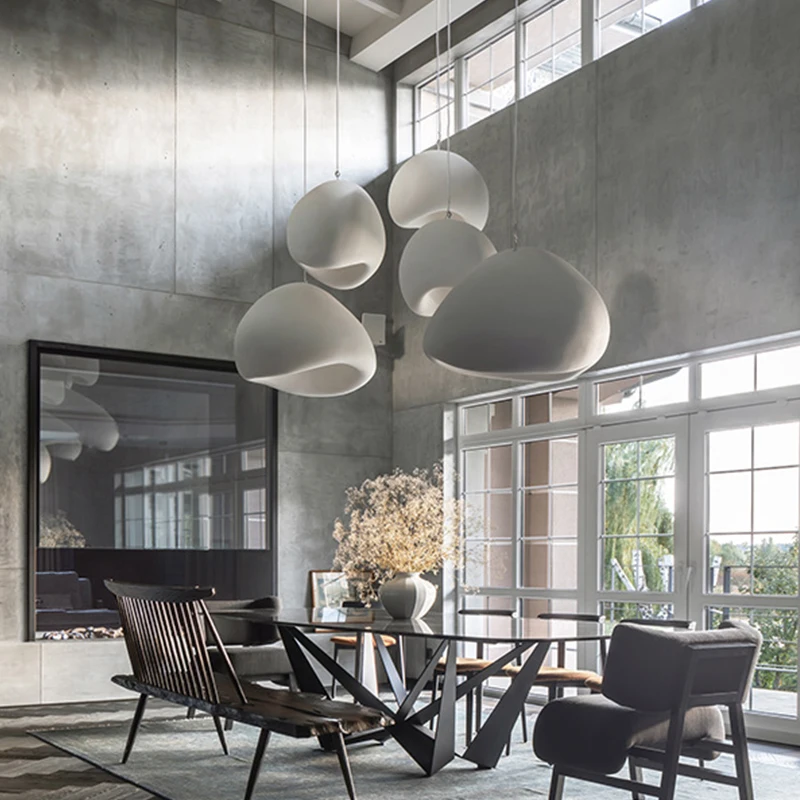 

Nordic Minimalist Wabi sabi E27 Led Pendant Lights Lustre Living Room Chandelier Home Decor Bedroom Loft Hanging Lamp Fixture