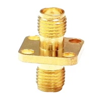 1pc sma female jack to jack rf coax adapter convertor 4 hole panel short goldplated new sma chassis connector