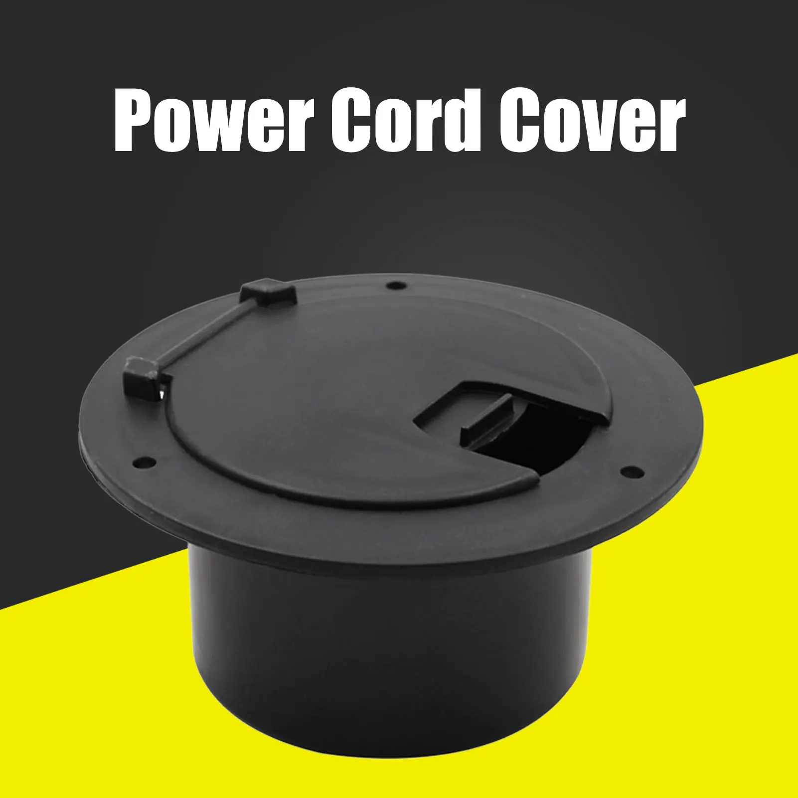 

RV Camper Electric Cord Cover Round Electrical Cable Hatch For RV Camper Trailer Motorhome Anti-UV Durable 5.2 Inch Diameter