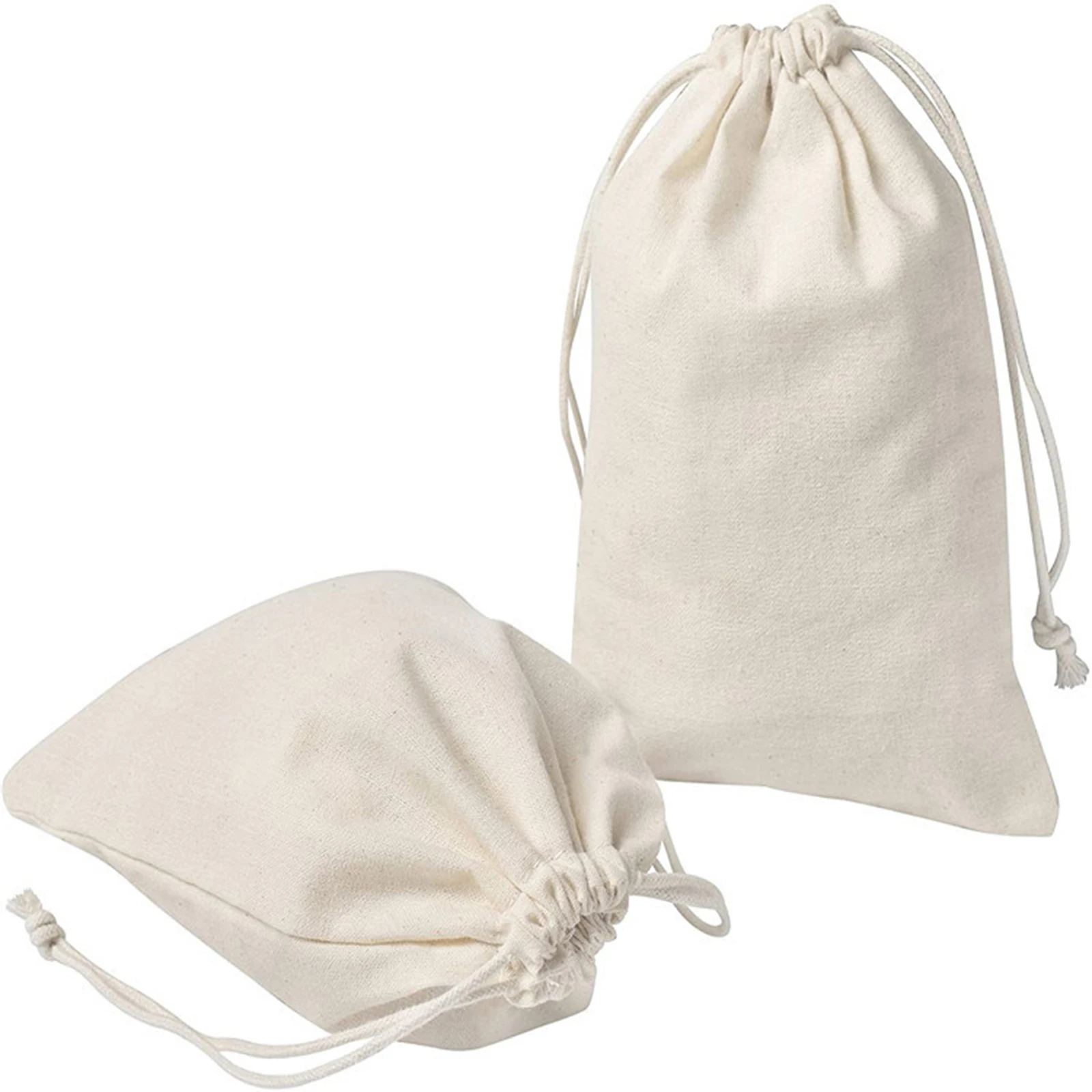 

Linen Packaging Bag with Adjustable Drawstring Mouth Reusable Storage for Christmas / Wedding / Party Favors