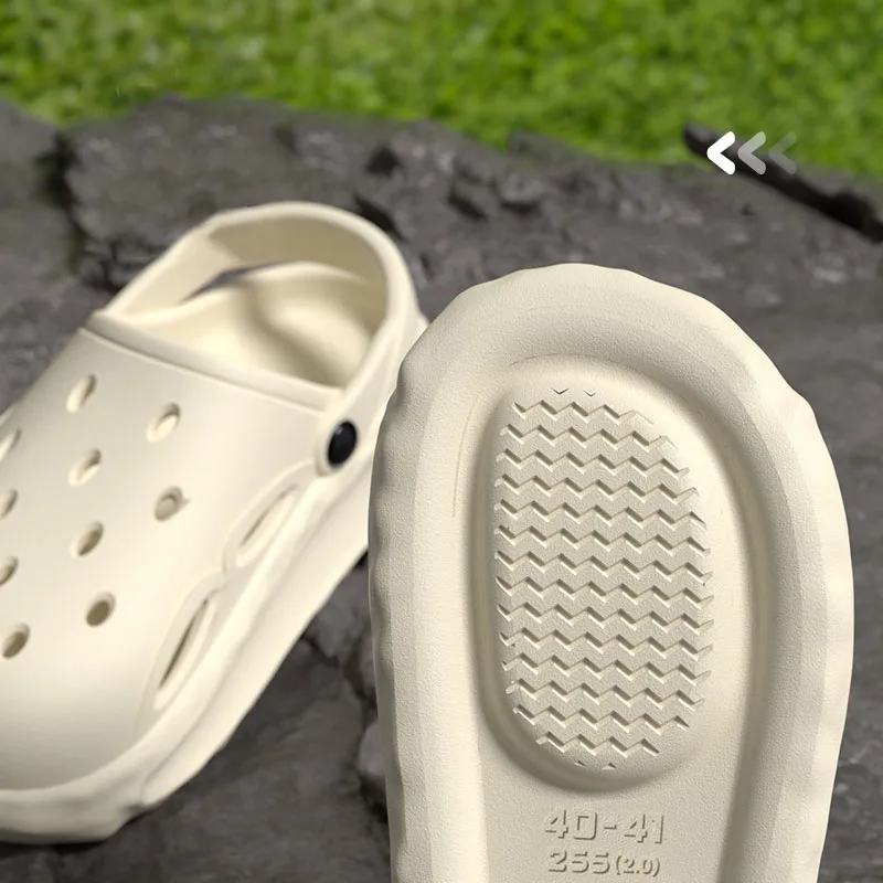 Сандалии мужские с толстой подошвой Нескользящие пляжные босоножки для вождения