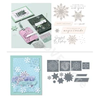 2022 new snowflake metal cutting dies and clear stamps set for decorating christmas diy paper cards scrapbook photo album crafts