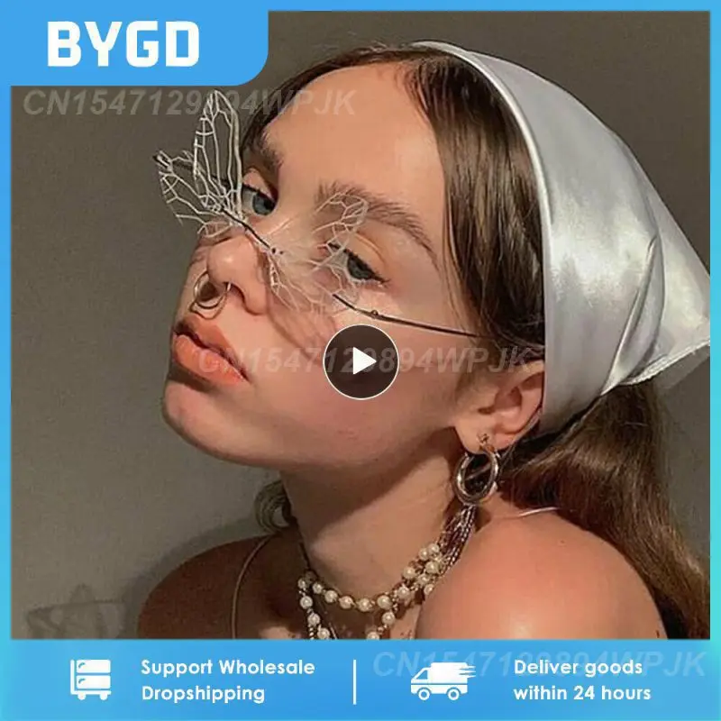 

Солнцезащитные очки-бабочки без оправы в виде стрекозы, 1-10 шт.