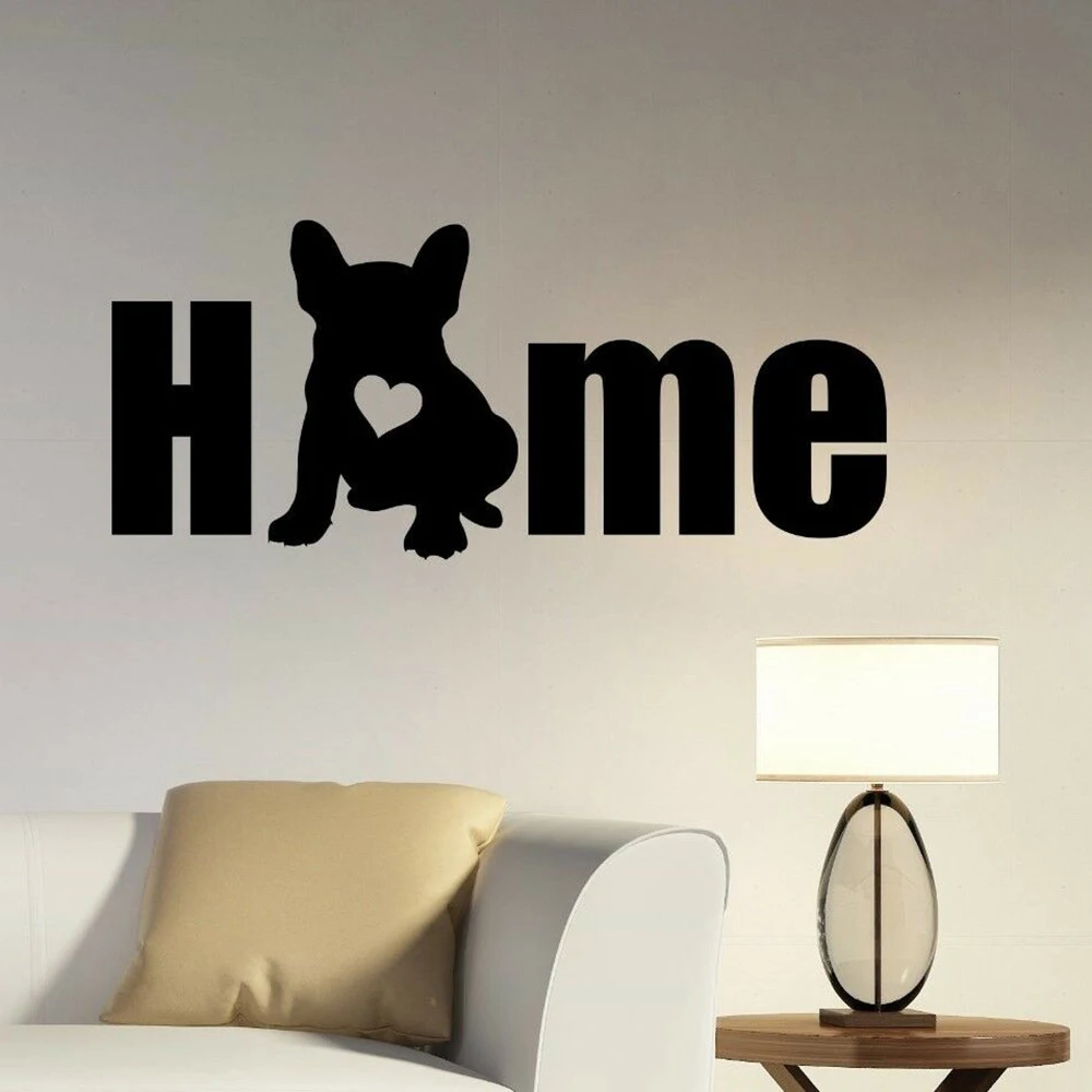 

Dog Silhouette Vinyl Decal French Bulldog DIY Wall Sticker Pet Room Decoration Sticker Removeable Art Mural