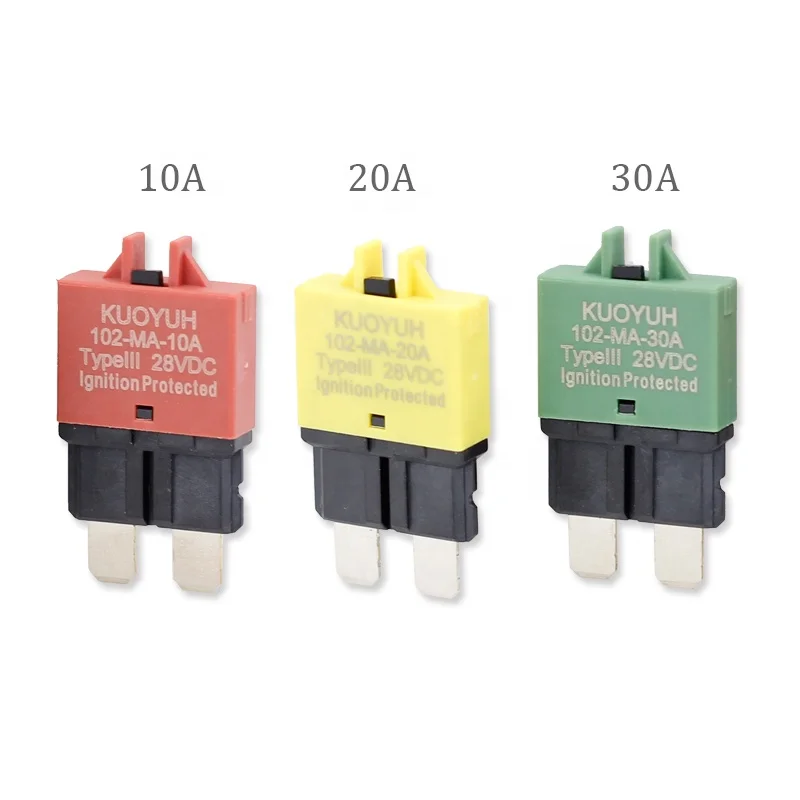 

Car Motorcycle Truck Boat Marine Auto Accessories 5A 7.5A 10A 20A 25A DC 28V Manual Reset ATC Circuit Breaker Blade Fuse