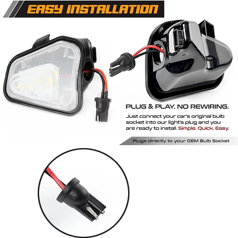 2 шт. светодиодные лампы под зеркалом приветствия для VW Passat CC Beetle Jetta Vento Scirocco EOS