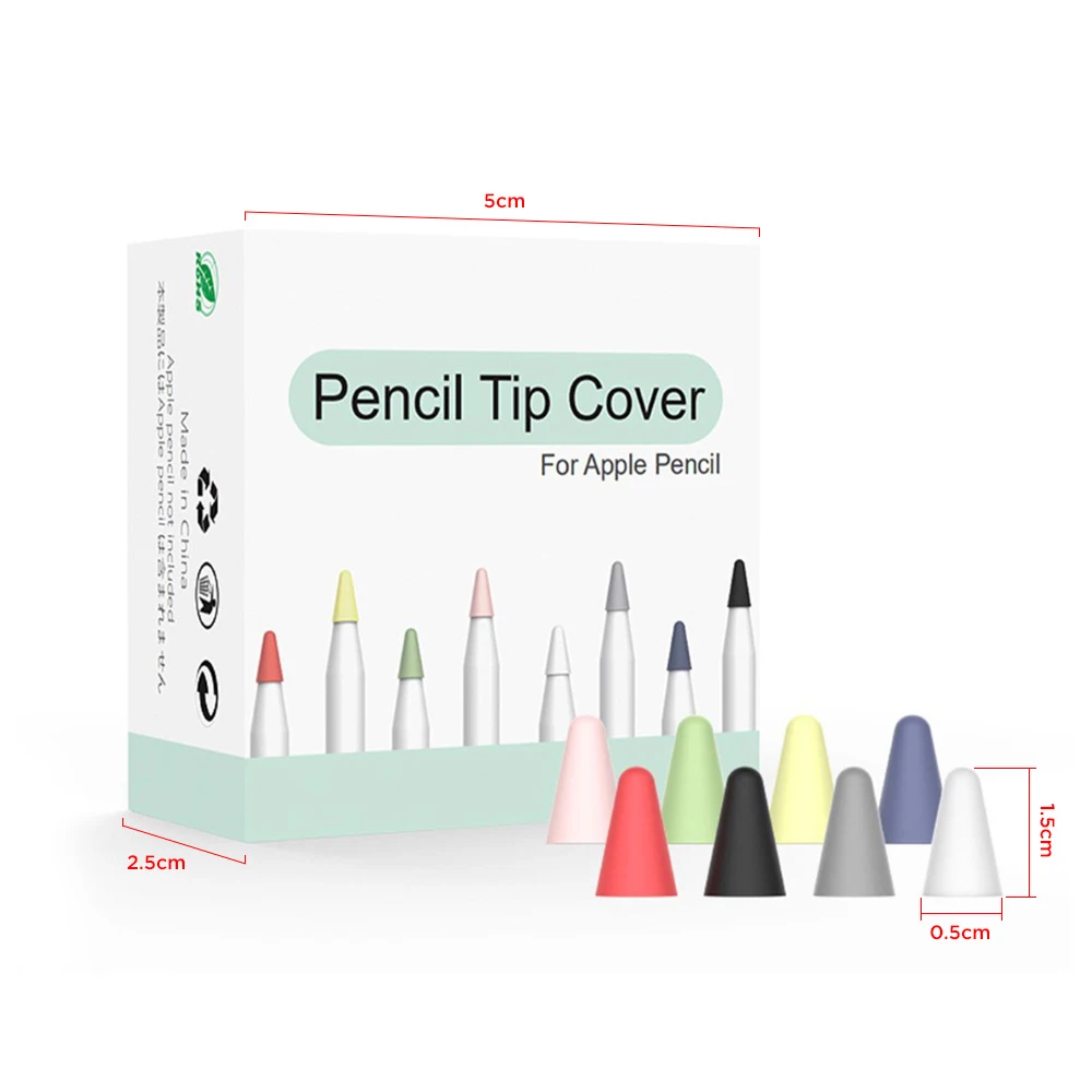 

Силиконовый сменный наконечник для Apple Pencil 1 2, 8 шт., перо для сенсорного экрана, защитный чехол для Apple Pencil