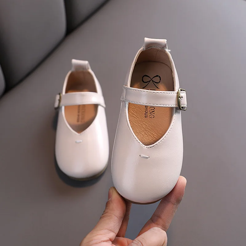 Spring Autumn Girls Shoes Mary Janes Baby White Black Princess For Kids Leather Party Dance Toddlers |