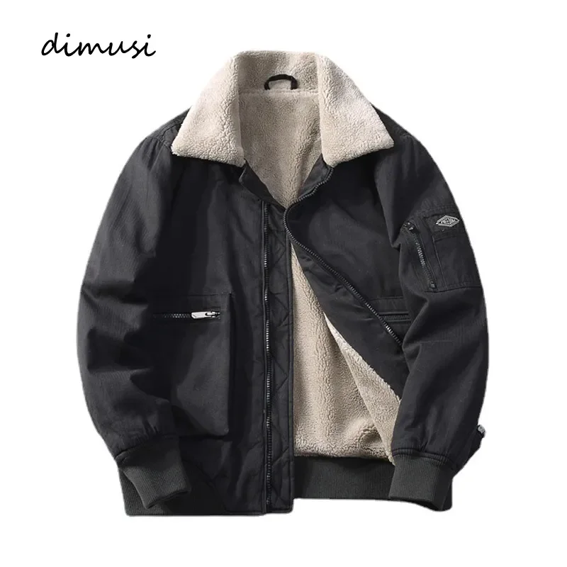 

NEW 2023 Winter Men's Bomber Jacket Casual Male Outwear Fleece Warm Widbreaker Coats Fashion Retro Military Jackets man Clot