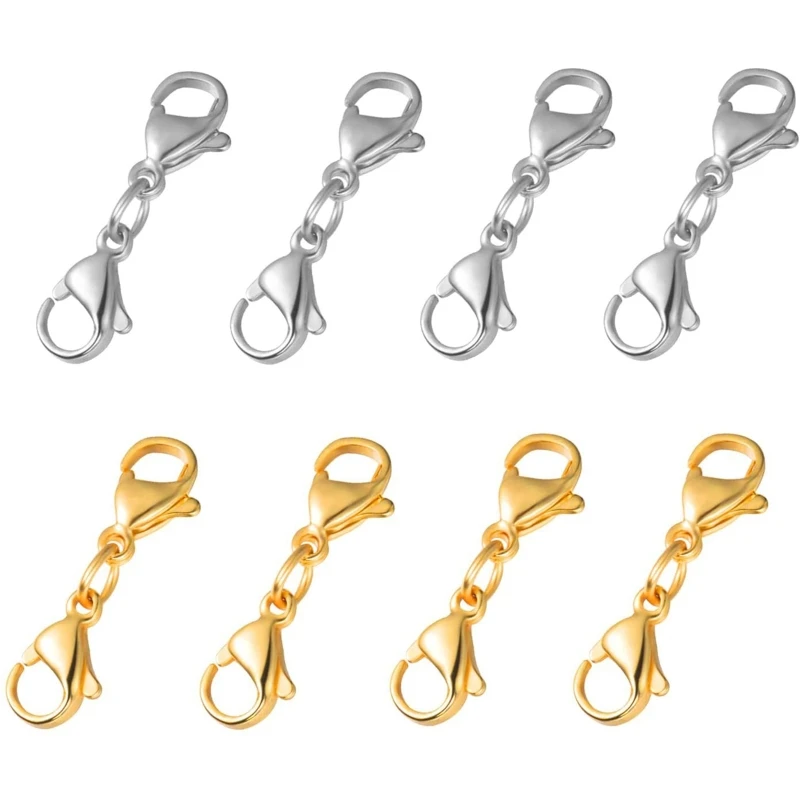 

50x двойной соединитель в форме когтя, маленькая фотоблестящая застежка для ожерелья «сделай сам», украшение ручной работы K3ND