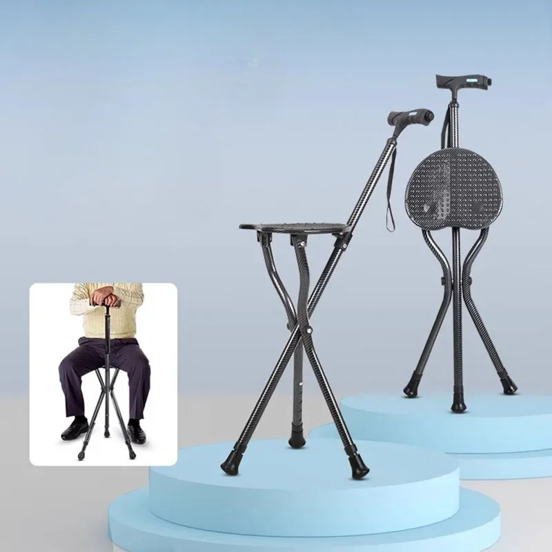 Портативный табурет для пожилых людей трость туристический складной из