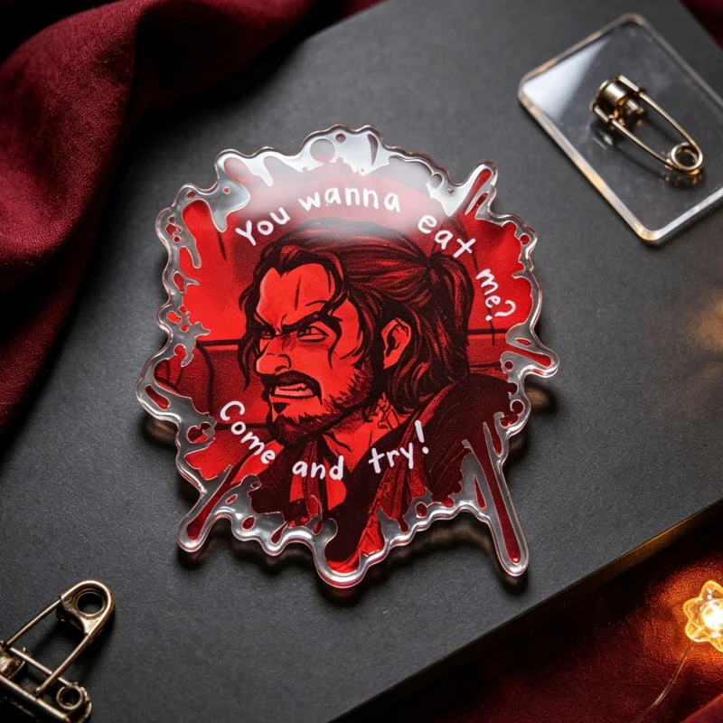 Фото Акриловый значок Iron Lung Simon the Butcher, фан-арт Маркиплаера, аксессуар для косплея, украшение для рюкзака, коллекционный подарок по инди-игре. №1
