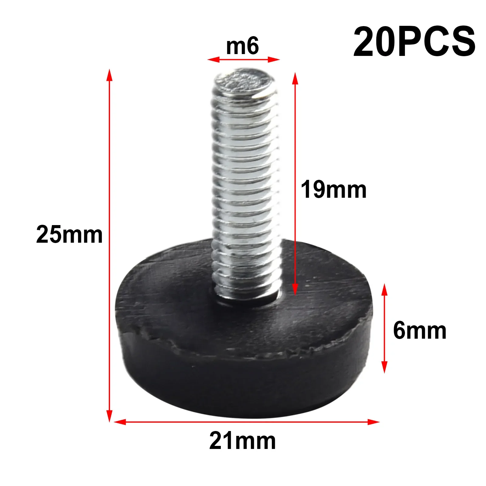 20 шт. регулируемые винты для мебели металлические пластиковые