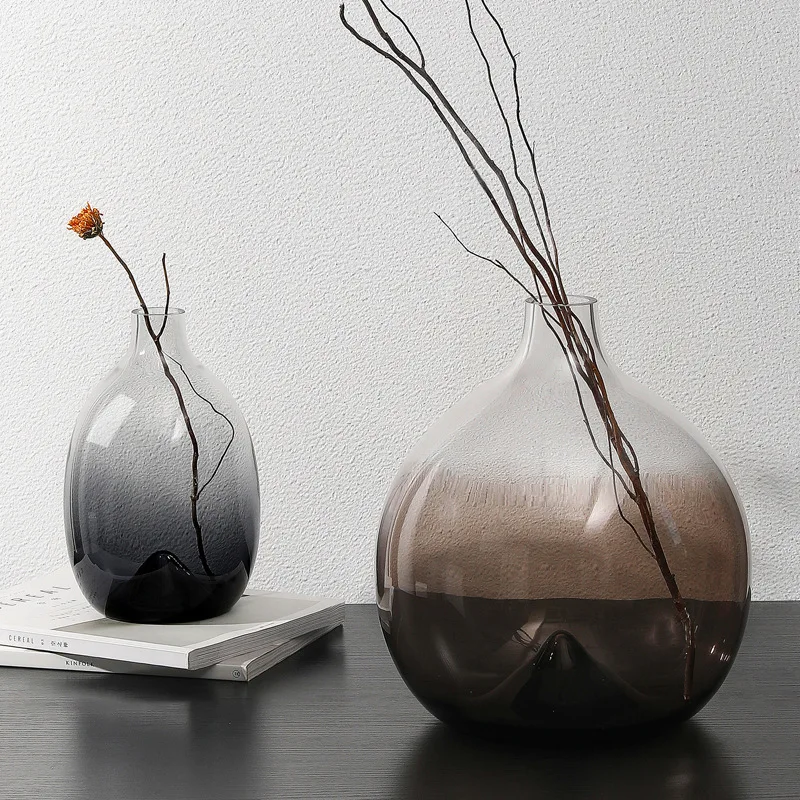 

Simple Transparent Glass Hydroponic Vase Decoration Flower Arrangement Living Room Desktop Creative Home Floral Soft Decoration
