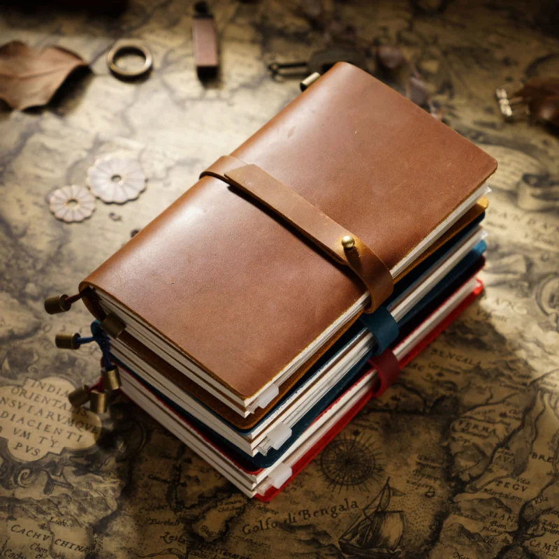 Фото Genuine Leather Traveler Notebook Handmade Vintage Cowhide Diary Journal Sketchbook Organiser Planner TN Notebook Cover №3