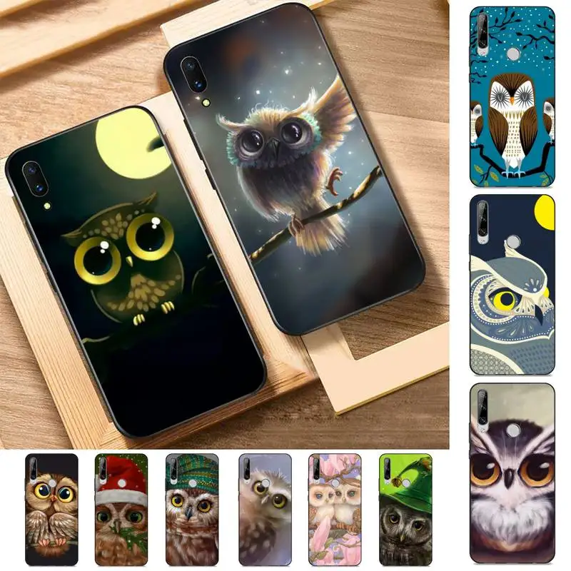

Night Owl Phone Case for Huawei Y 6 9 7 5 8s prime 2019 2018 enjoy 7 plus