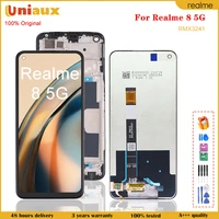 6 5 original for oppo realme 8 5g rmx3241 lcd display touch screen digitizer assembly repair parts for realme 8 5g lcd uniaux